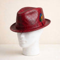 Burgundy Leather Fedora