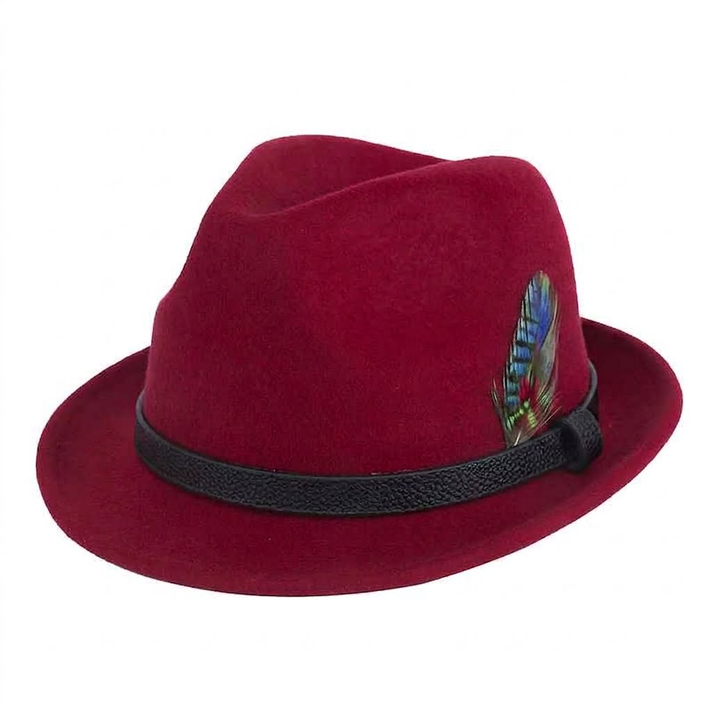 Burgundy Fedora