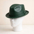 Green Leather Fedora