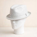 White Leather Fedora